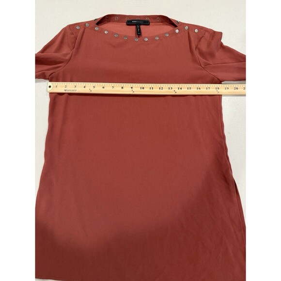 BCBGMaxazria Top Womens XXS Oversized Flowy Snap Button Boho Tunic Lightweight - Picture 9 of 10